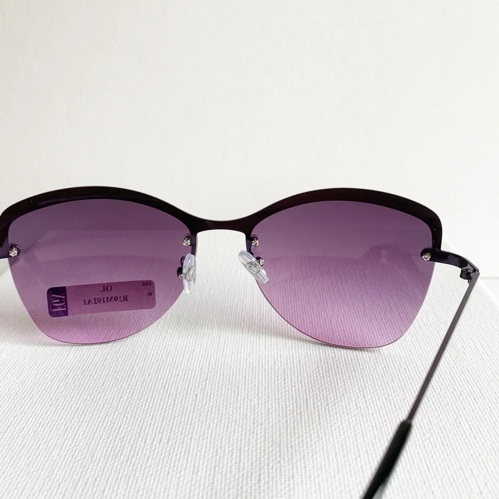NWT semi rimless purple sunglasses
